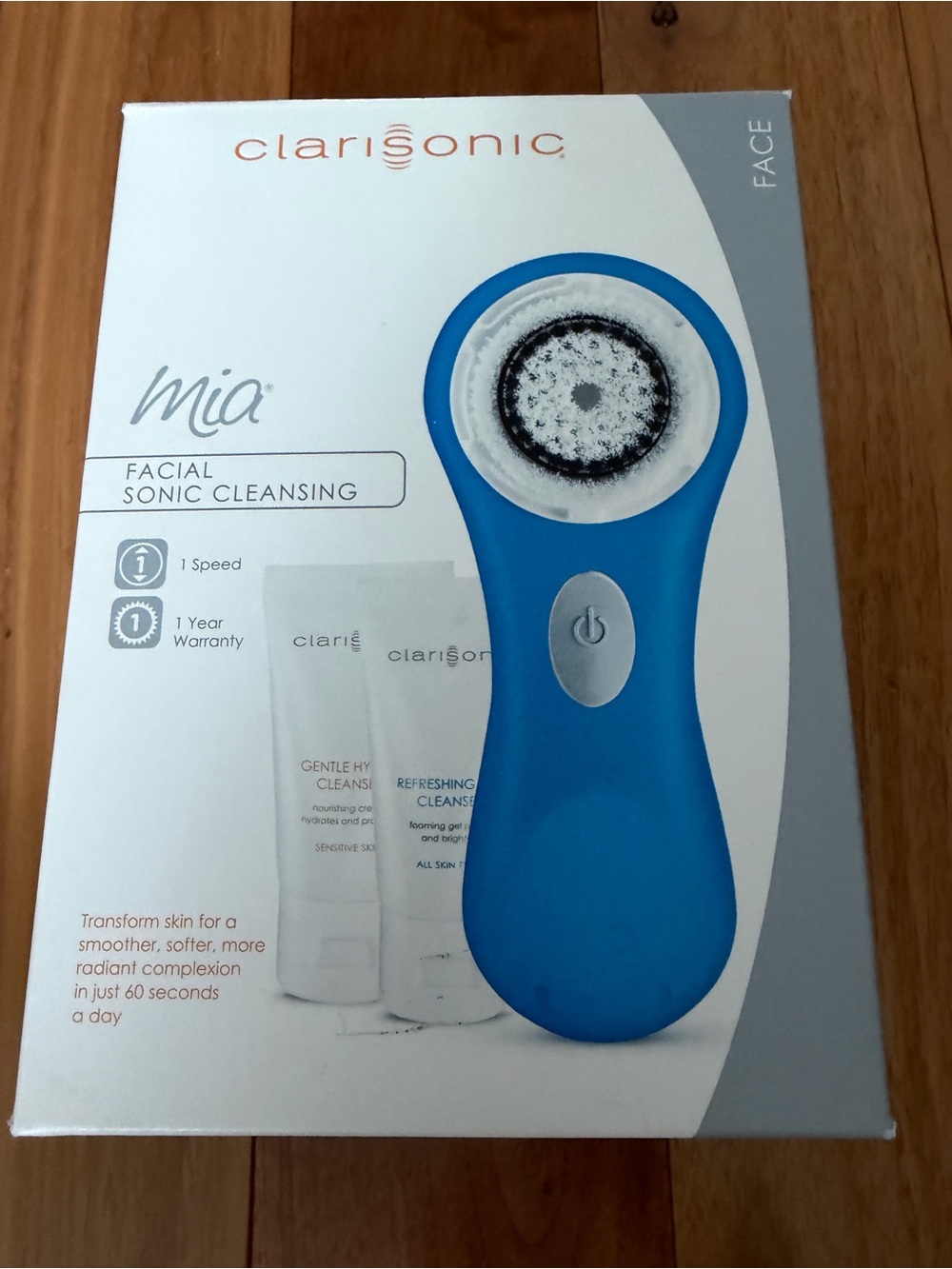 Clarisonic Mia Facial Sonic Cleansing Device – Blue – Complete Set with Box & Ch
